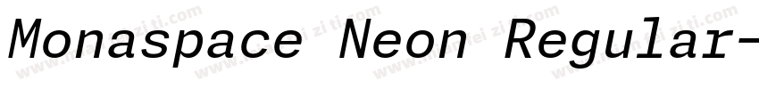 Monaspace Neon Regular字体转换